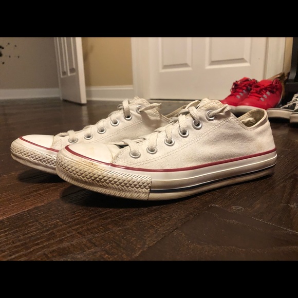 SOLD. White low top converse - Picture 2 of 5